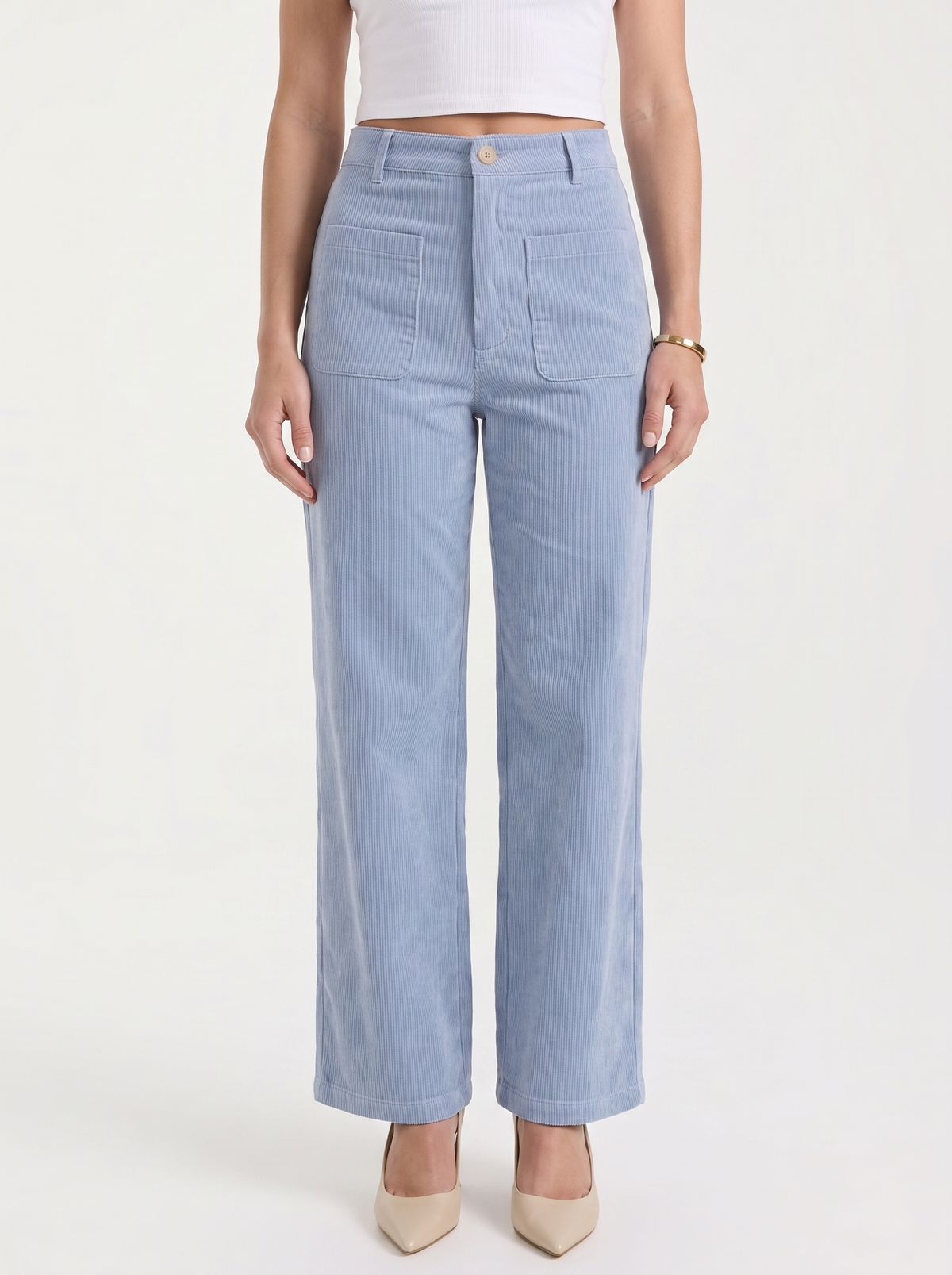 Allison High Waisted Wide Leg Corduroy Pants