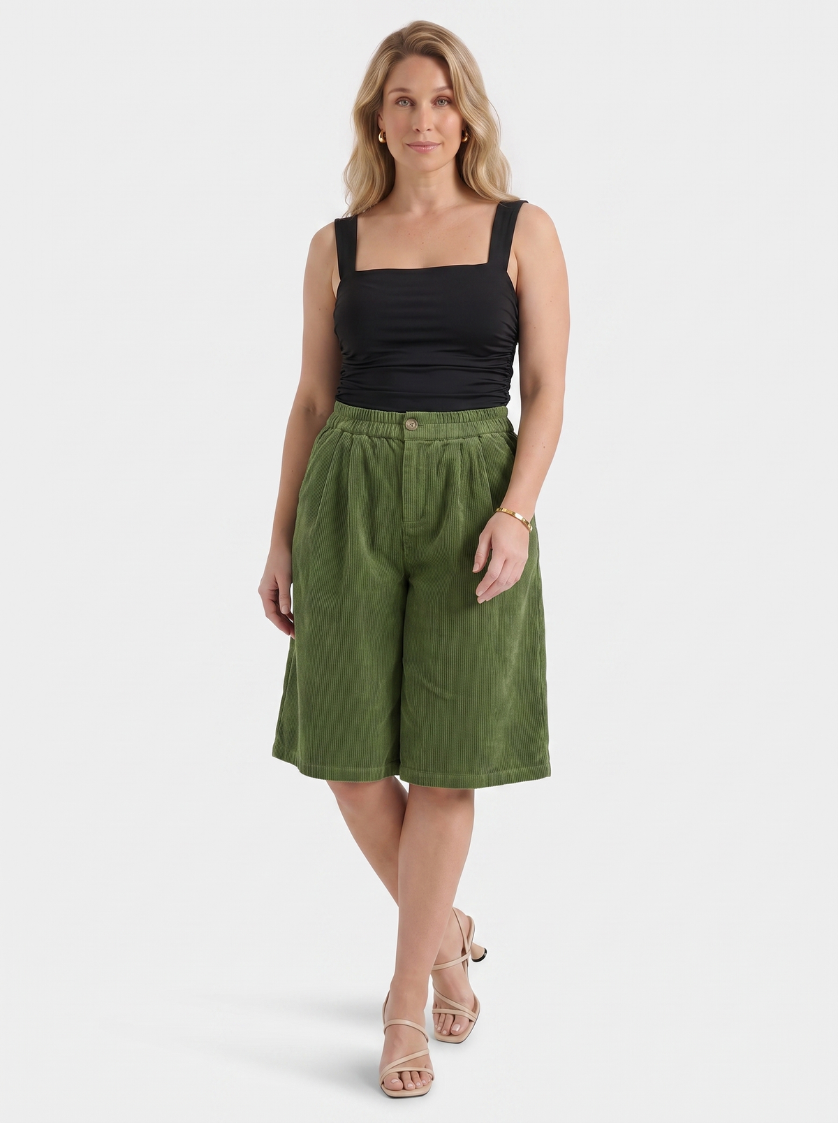 Lauren Wide Leg Corduroy Shorts