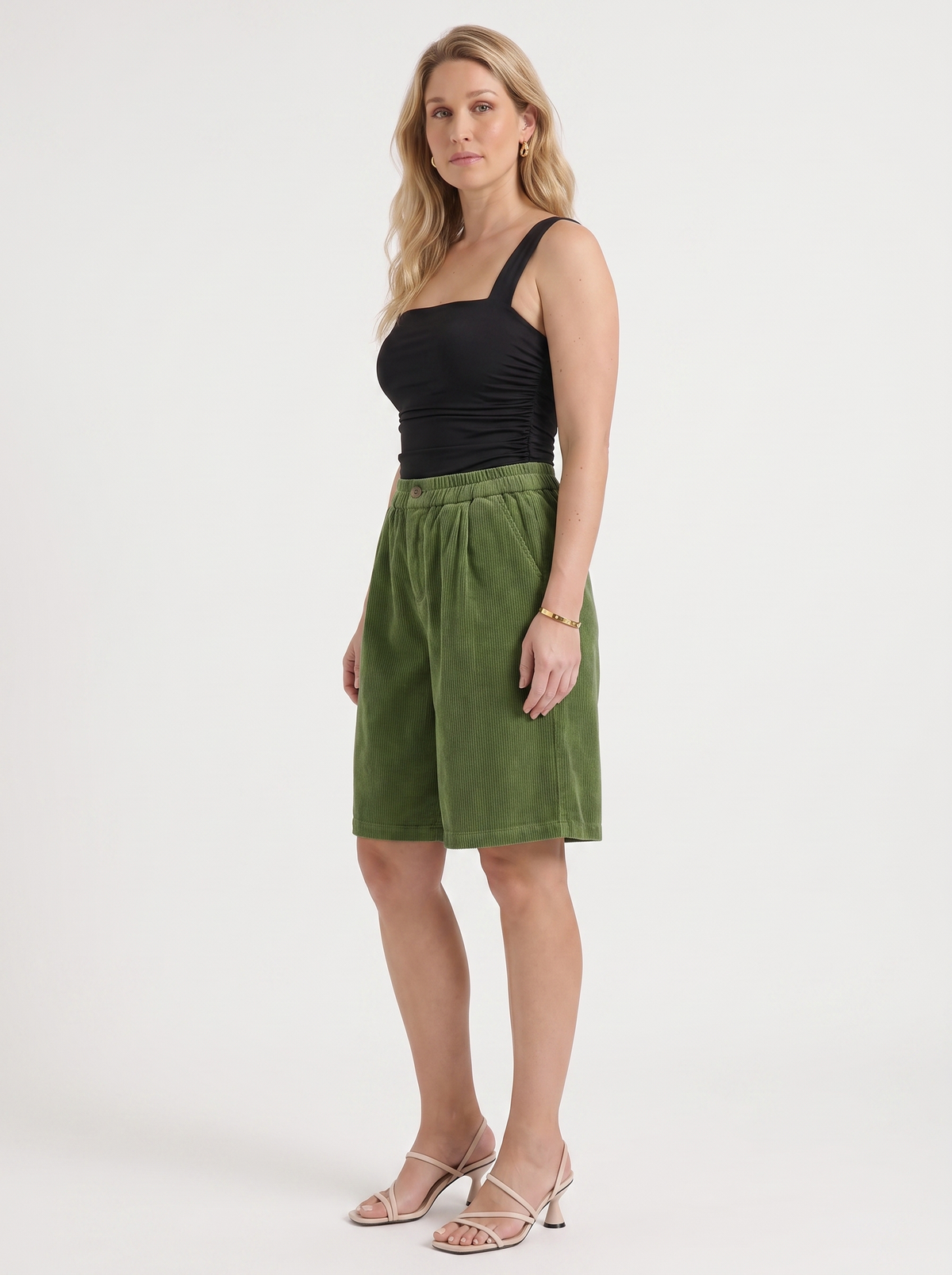 Lauren Wide Leg Corduroy Shorts