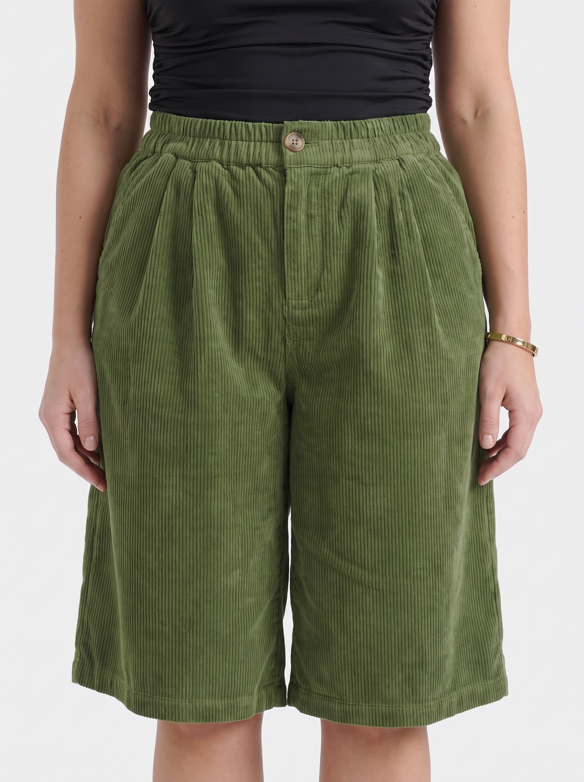 Lauren Wide Leg Corduroy Shorts