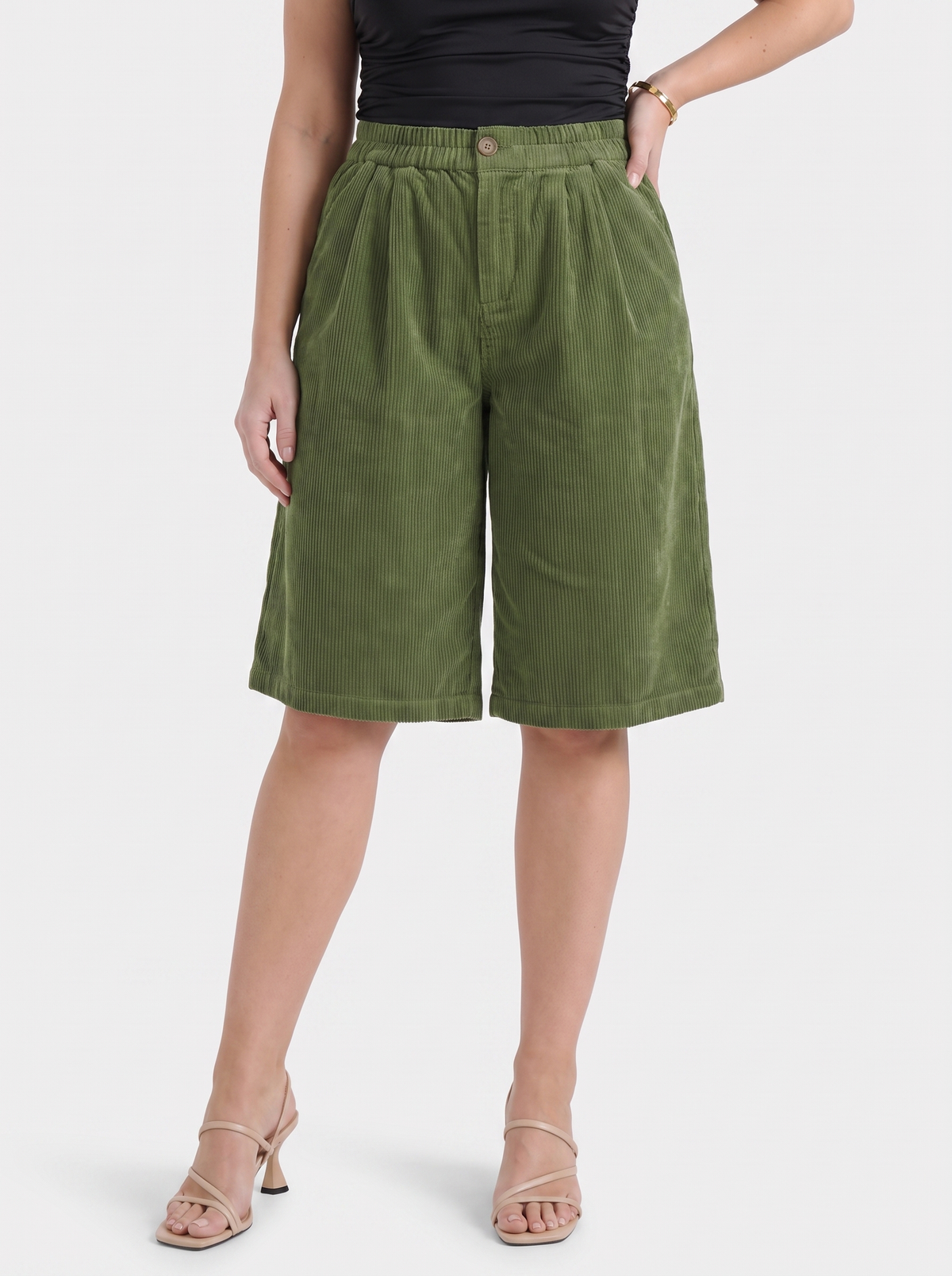 Lauren Wide Leg Corduroy Shorts