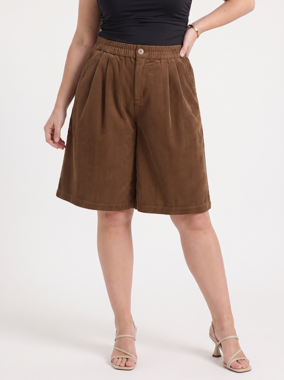 Lauren Wide Leg Corduroy Shorts