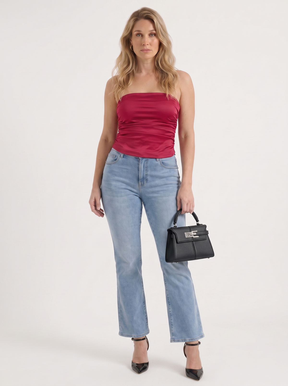 Claudia Turn Lock Top Handle Bag