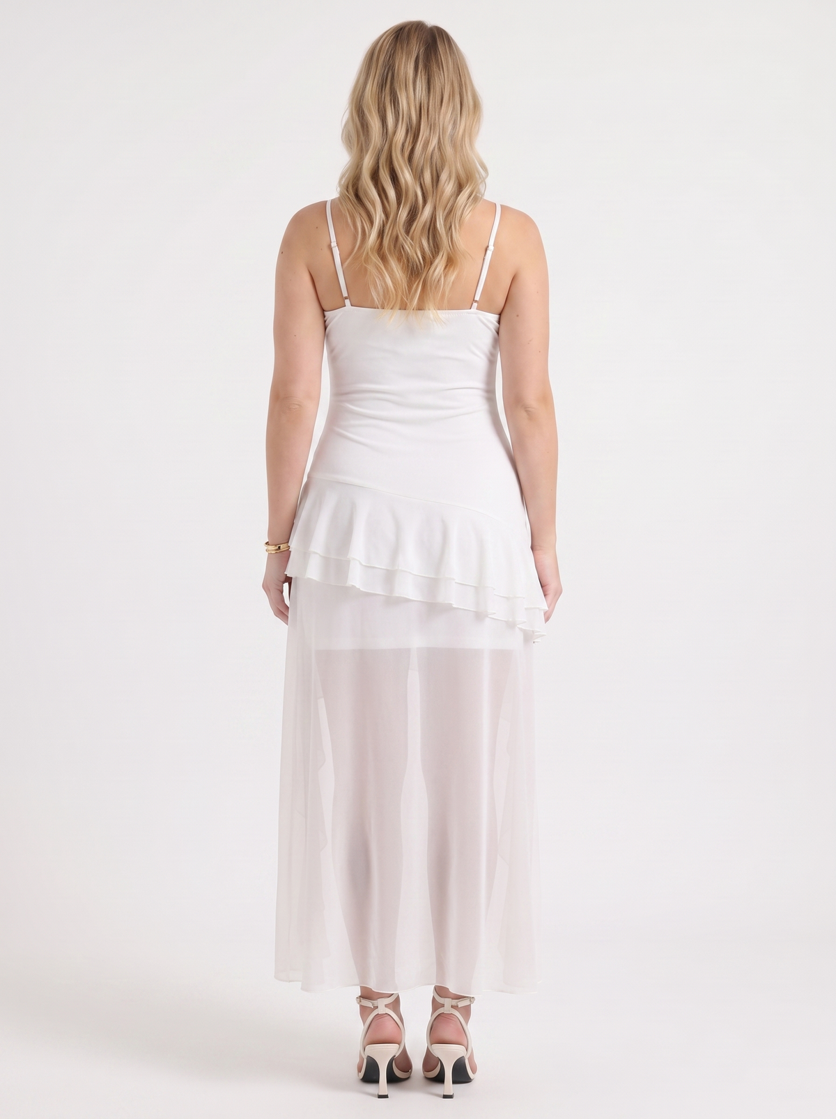 Colette Tiered Ruffle High Low Mini Dress
