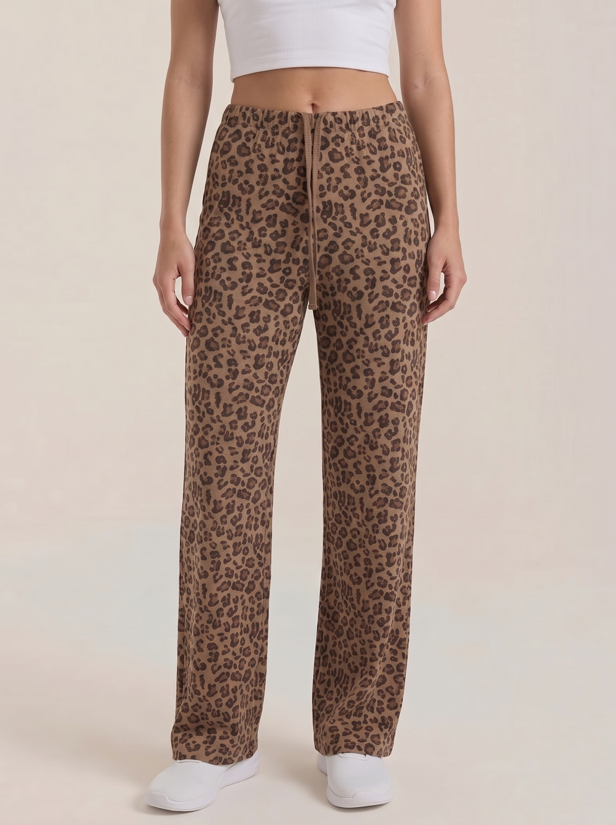 Cleo Leopard Print Wide Leg Pants