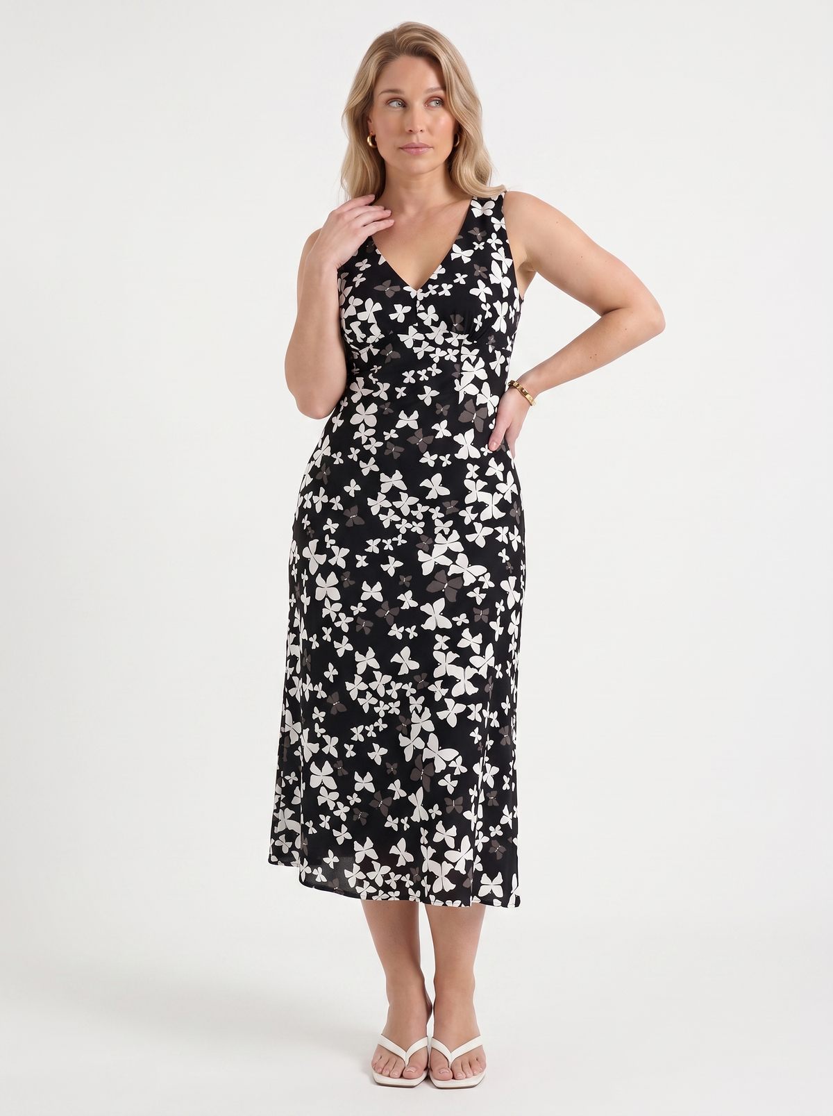 Esme Floral Flowing Midi Dress