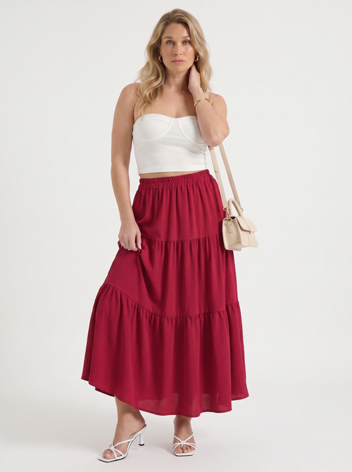 Agatha Tiered Maxi Skirt