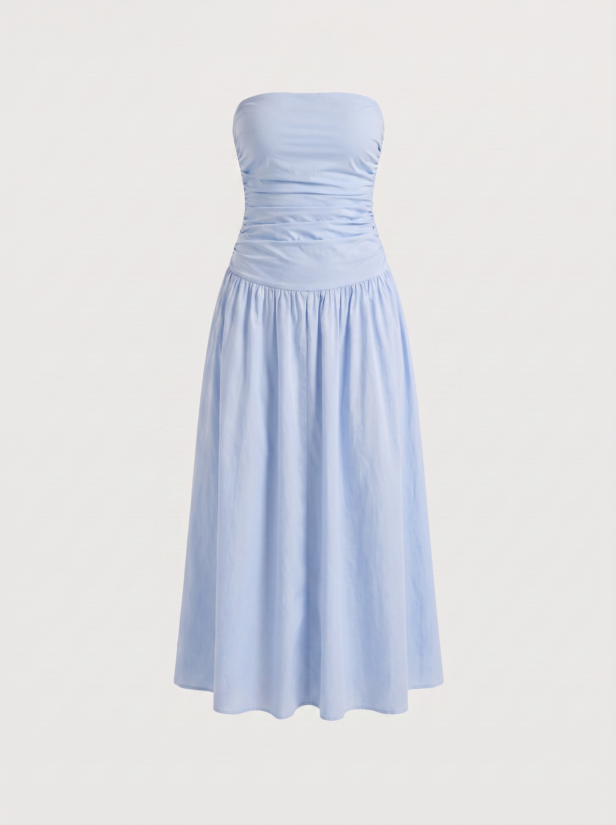 Glenna Strapless Ruched Bandeau Maxi Dress