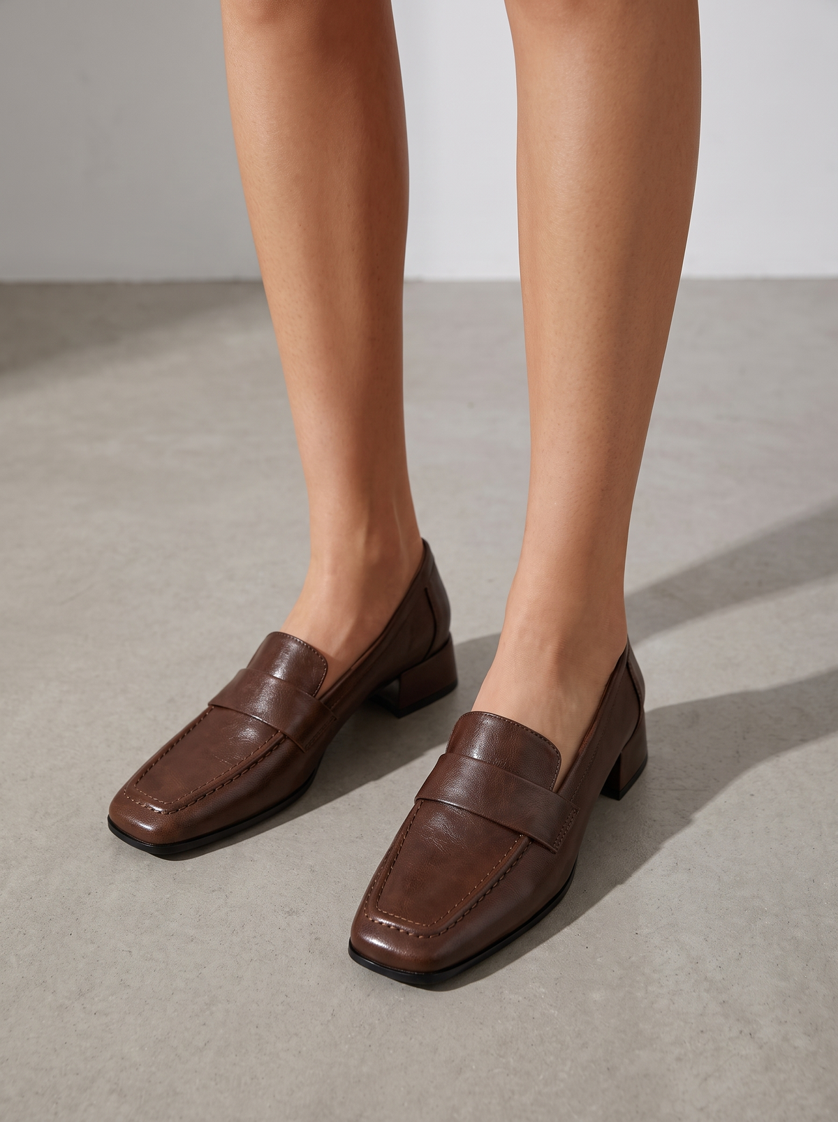 Lissa Block Heel Loafers
