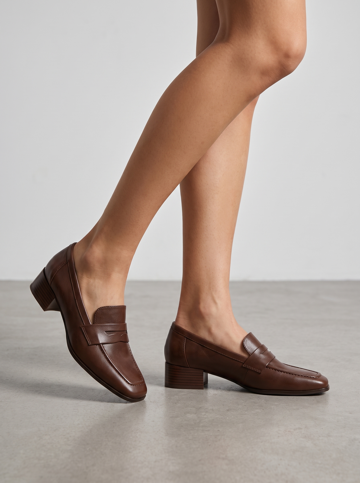 Lissa Block Heel Loafers