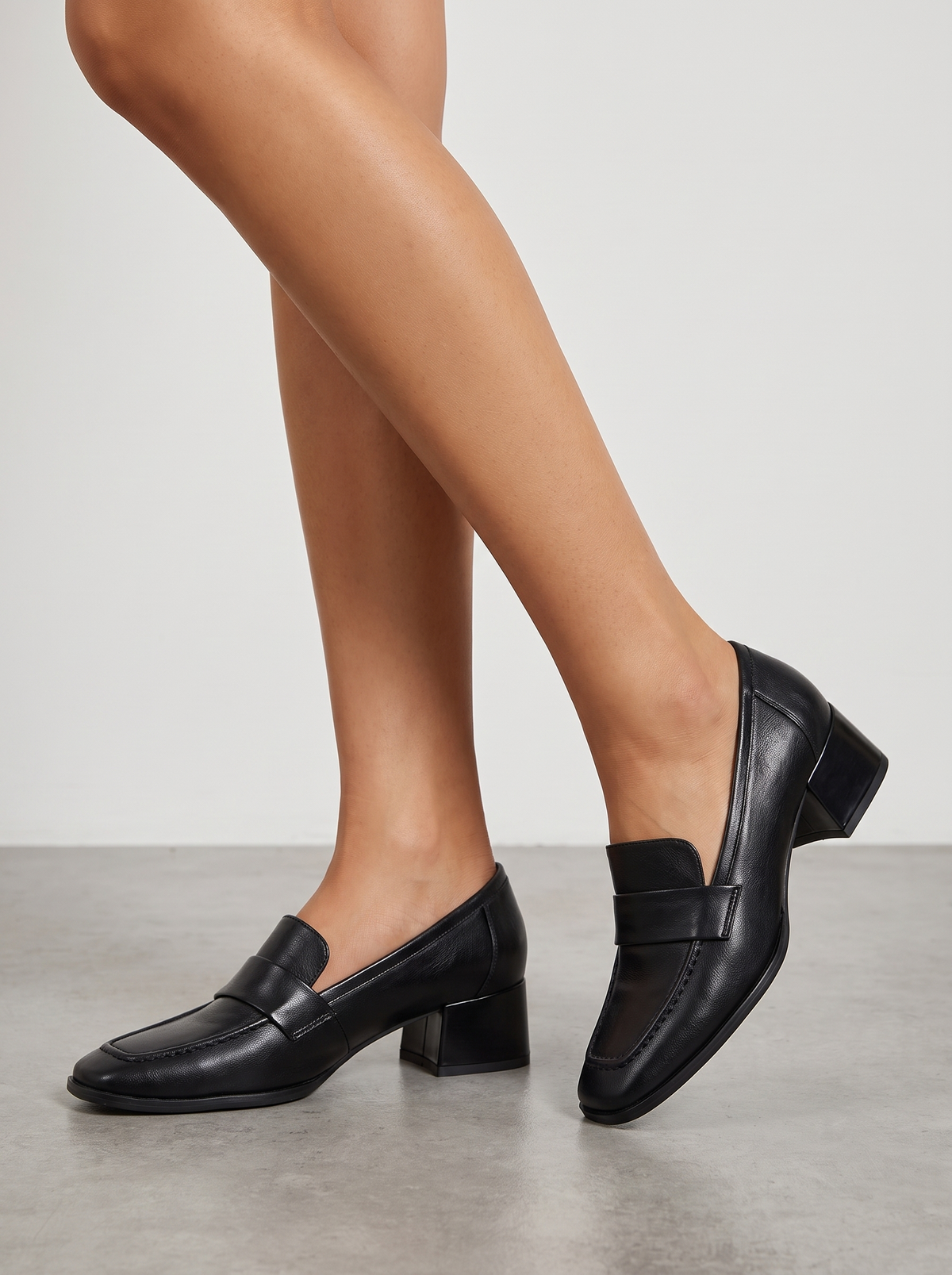 Lissa Block Heel Loafers