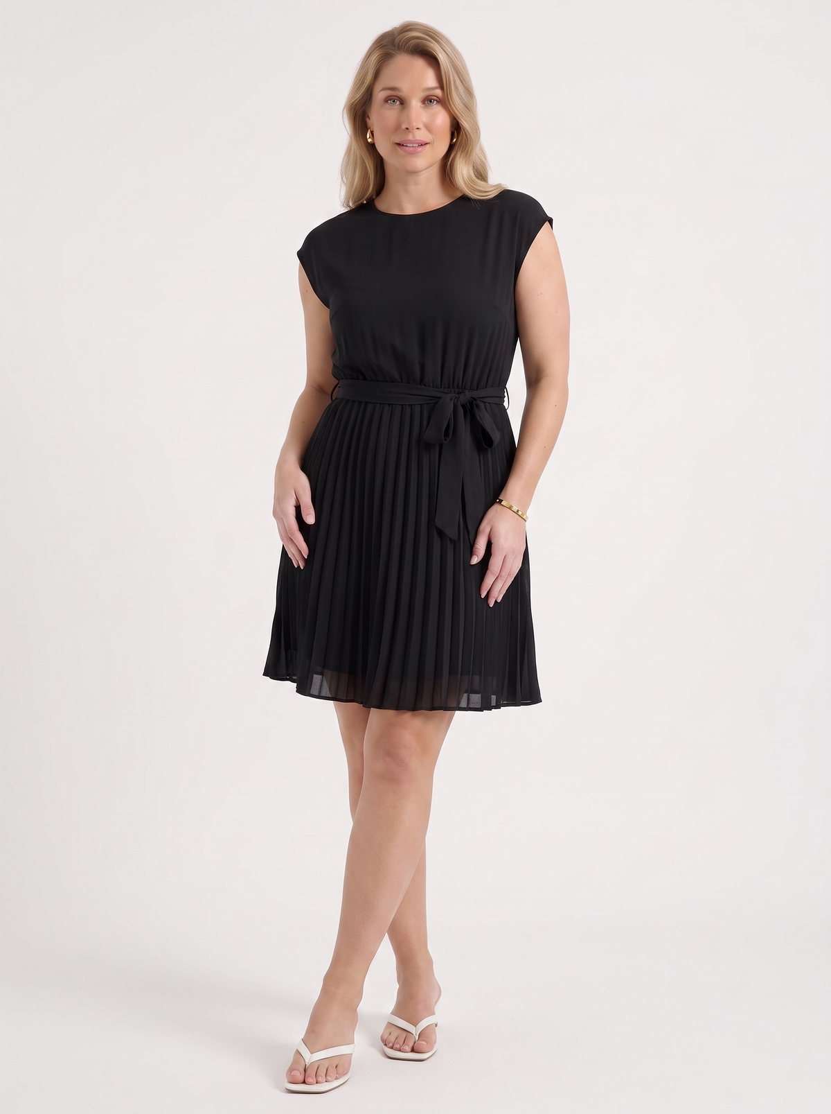 Lana Pleated Skirt Midi Dress