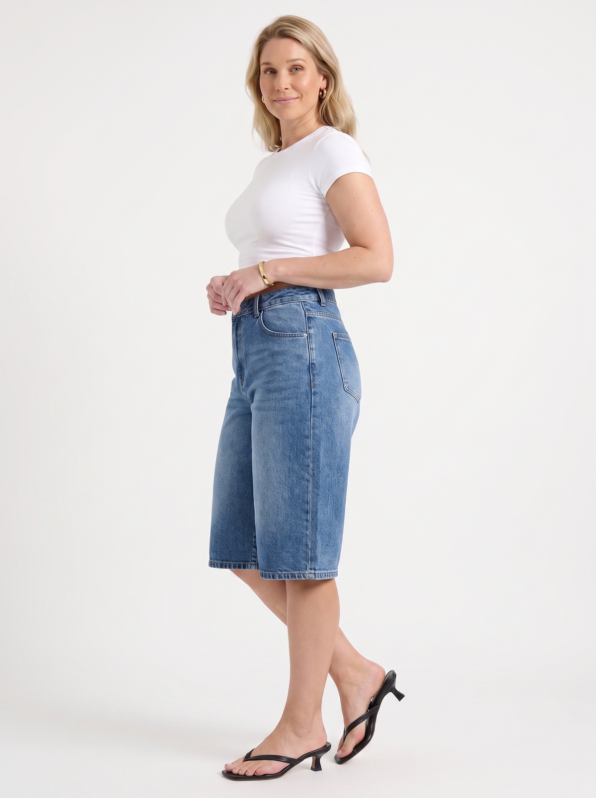 Franny High Waisted Denim Culottes