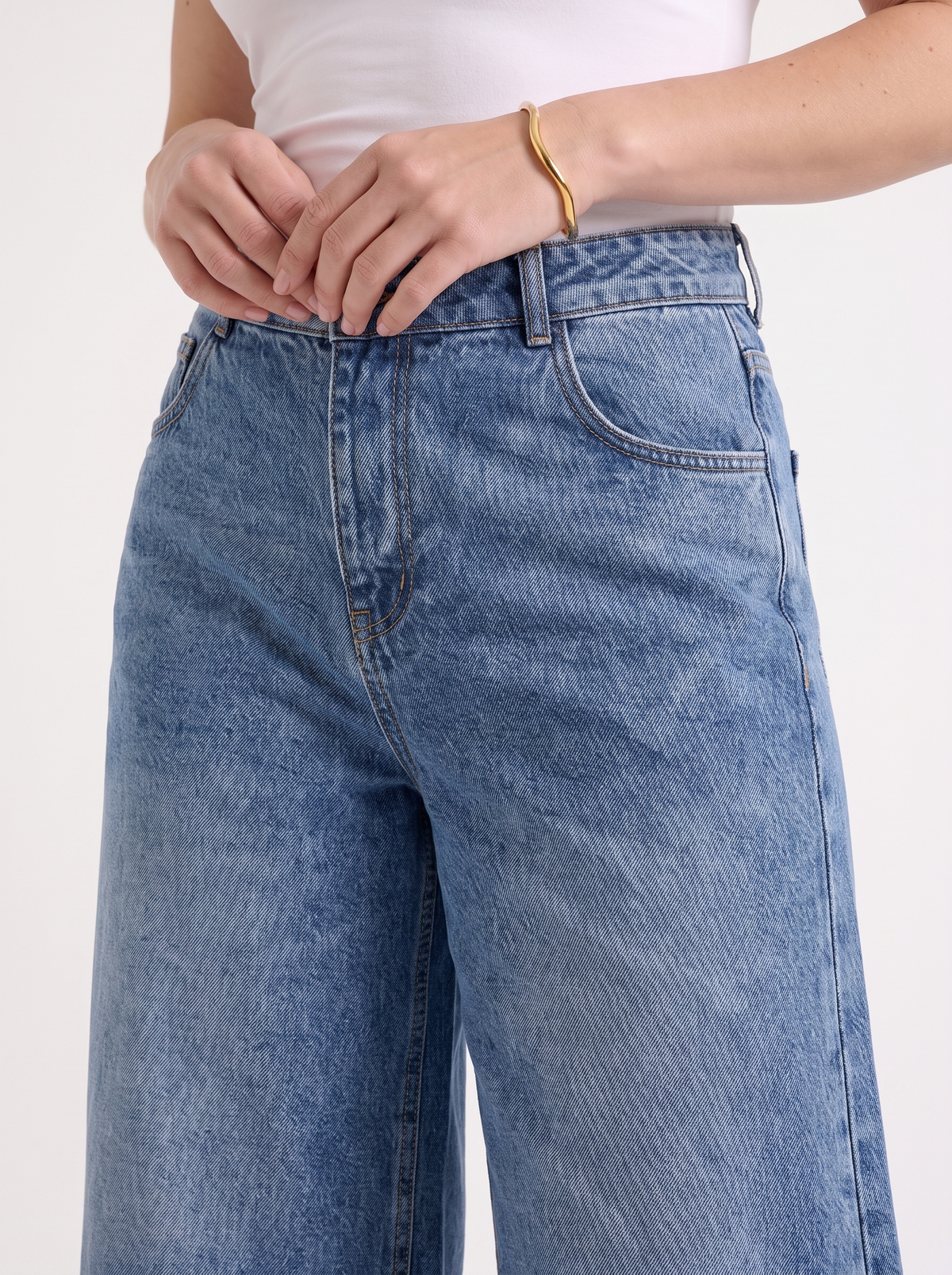 Franny High Waisted Denim Culottes