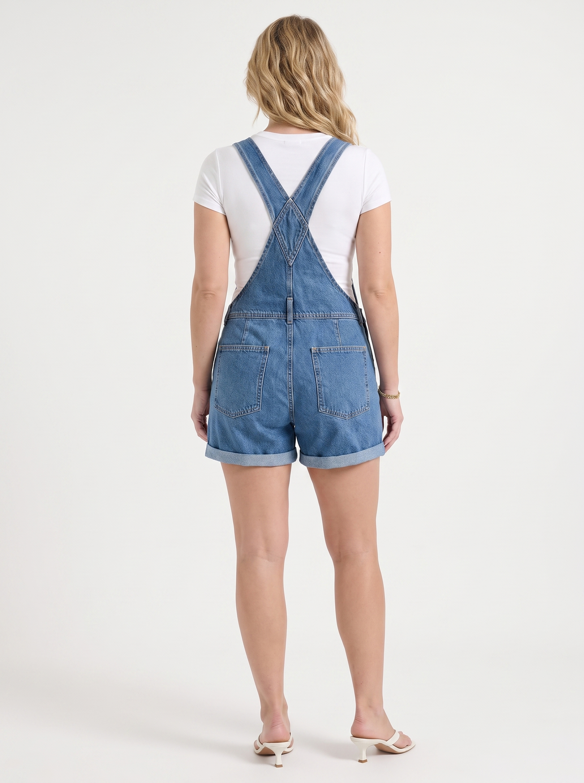 Gabby Short Denim Overalls