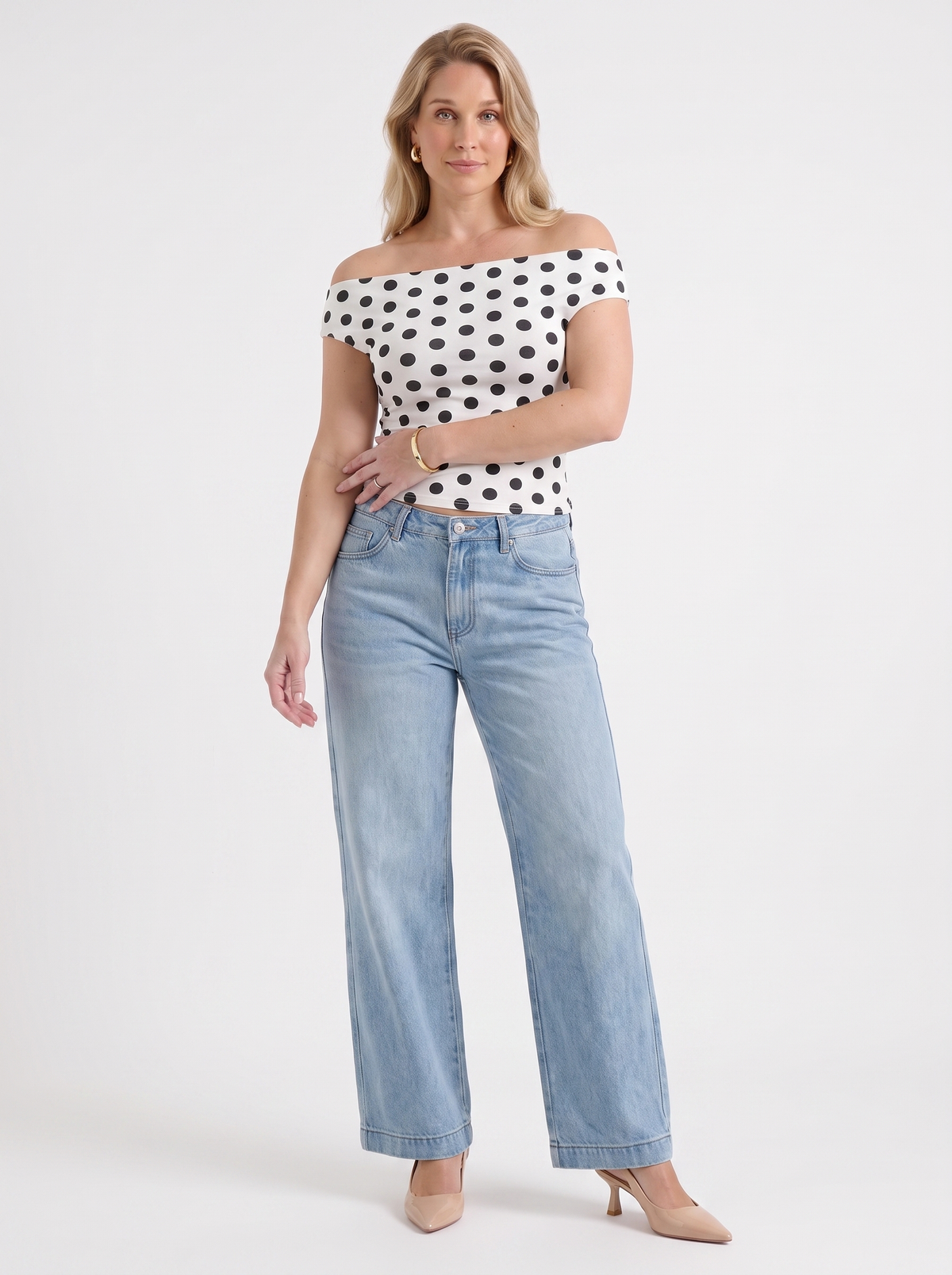 Brielle Printed Off Shoulder Top