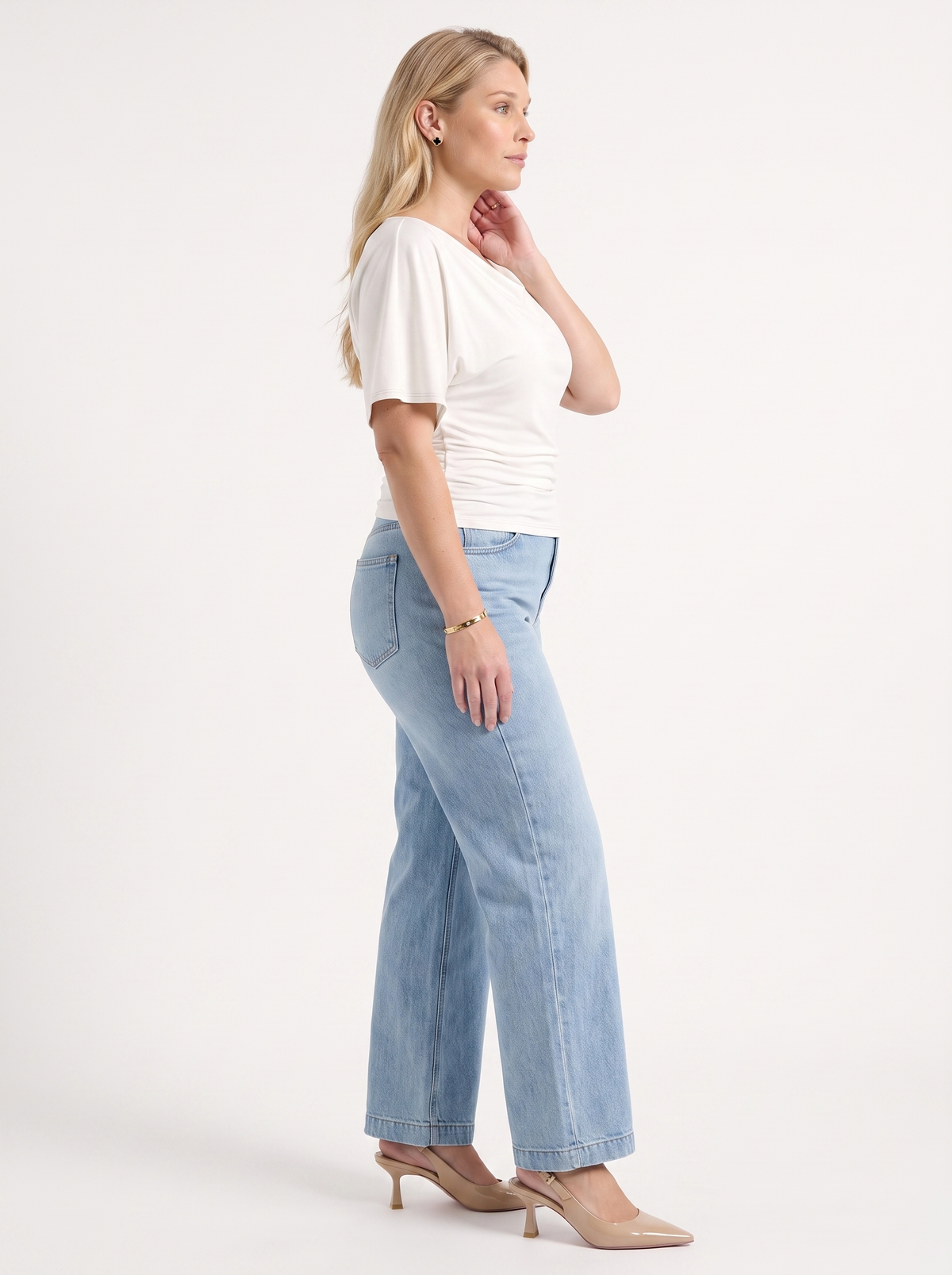 Deena Boat Neck Short Sleeve Top
