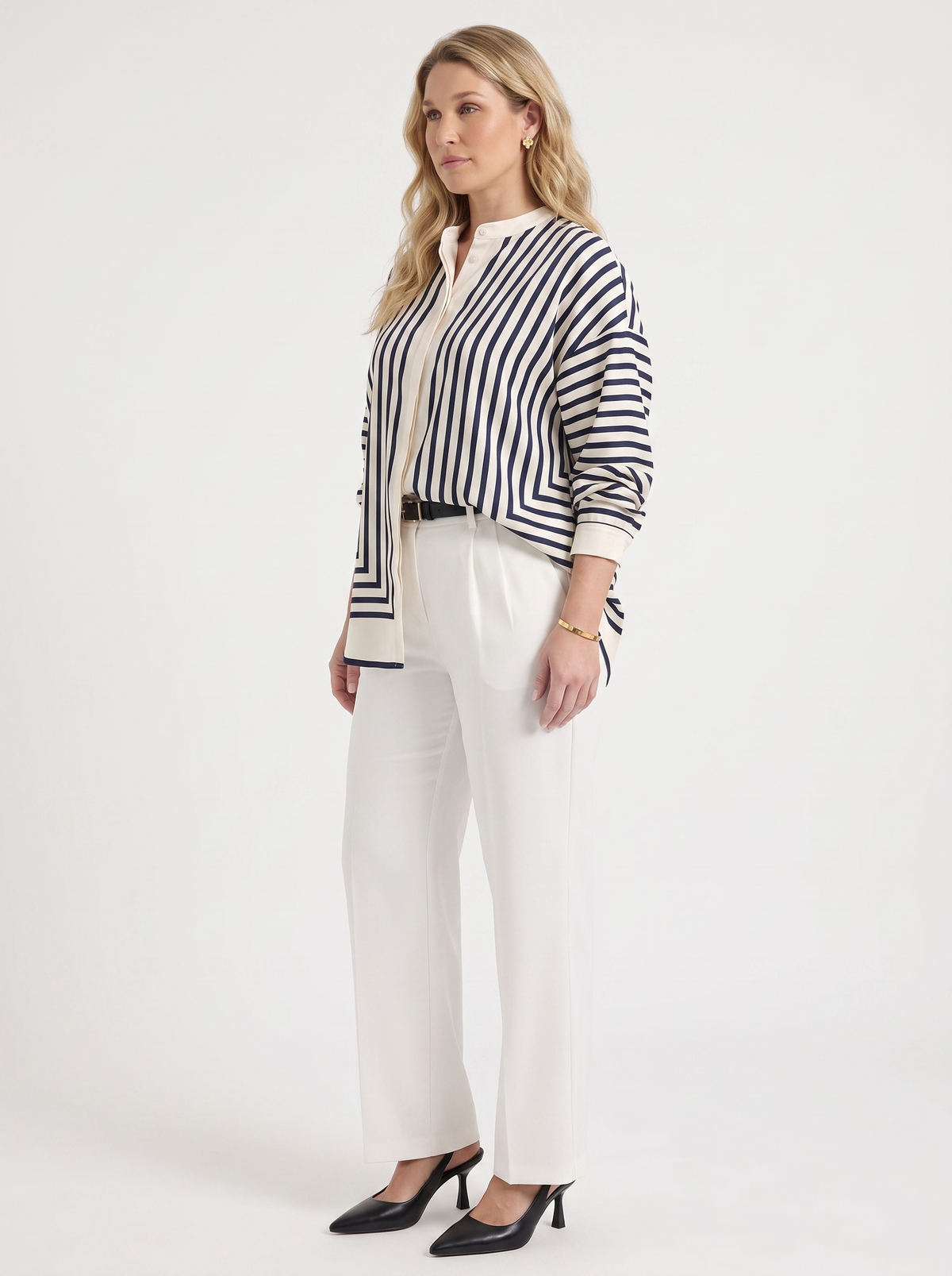 Mae Striped Knit Cardigan