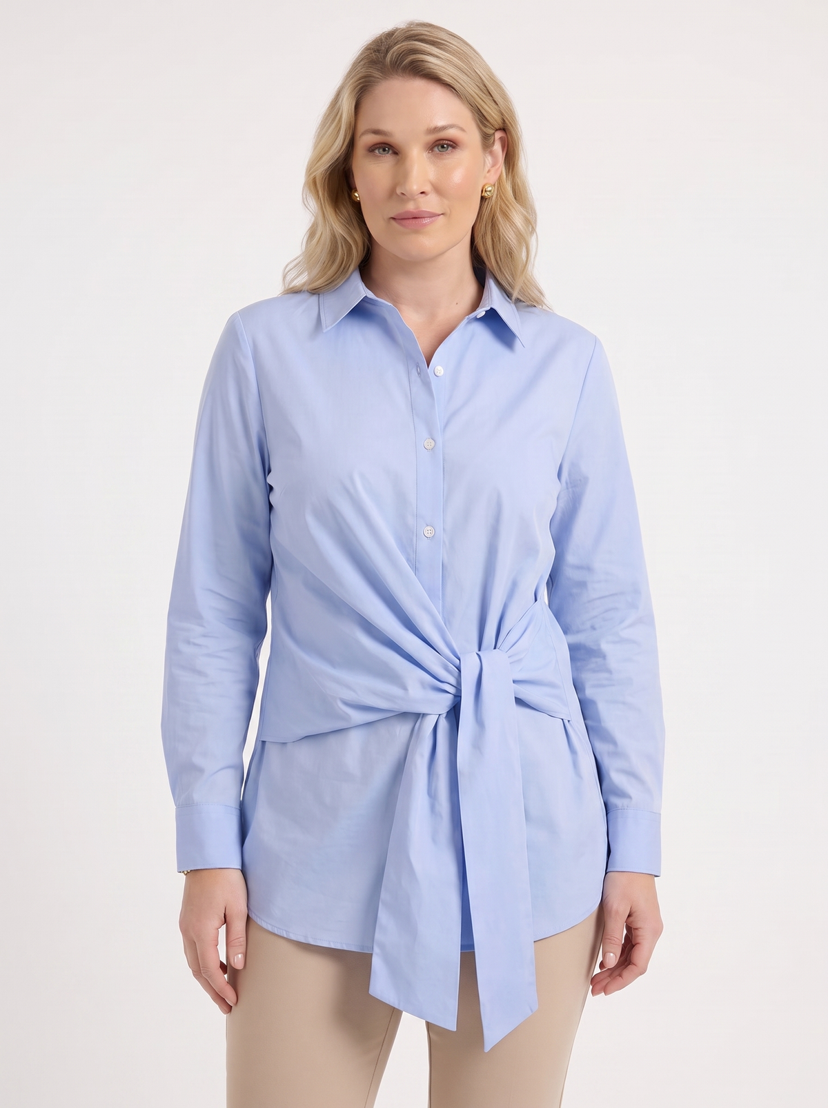 Bee Tie Front Button Blouse