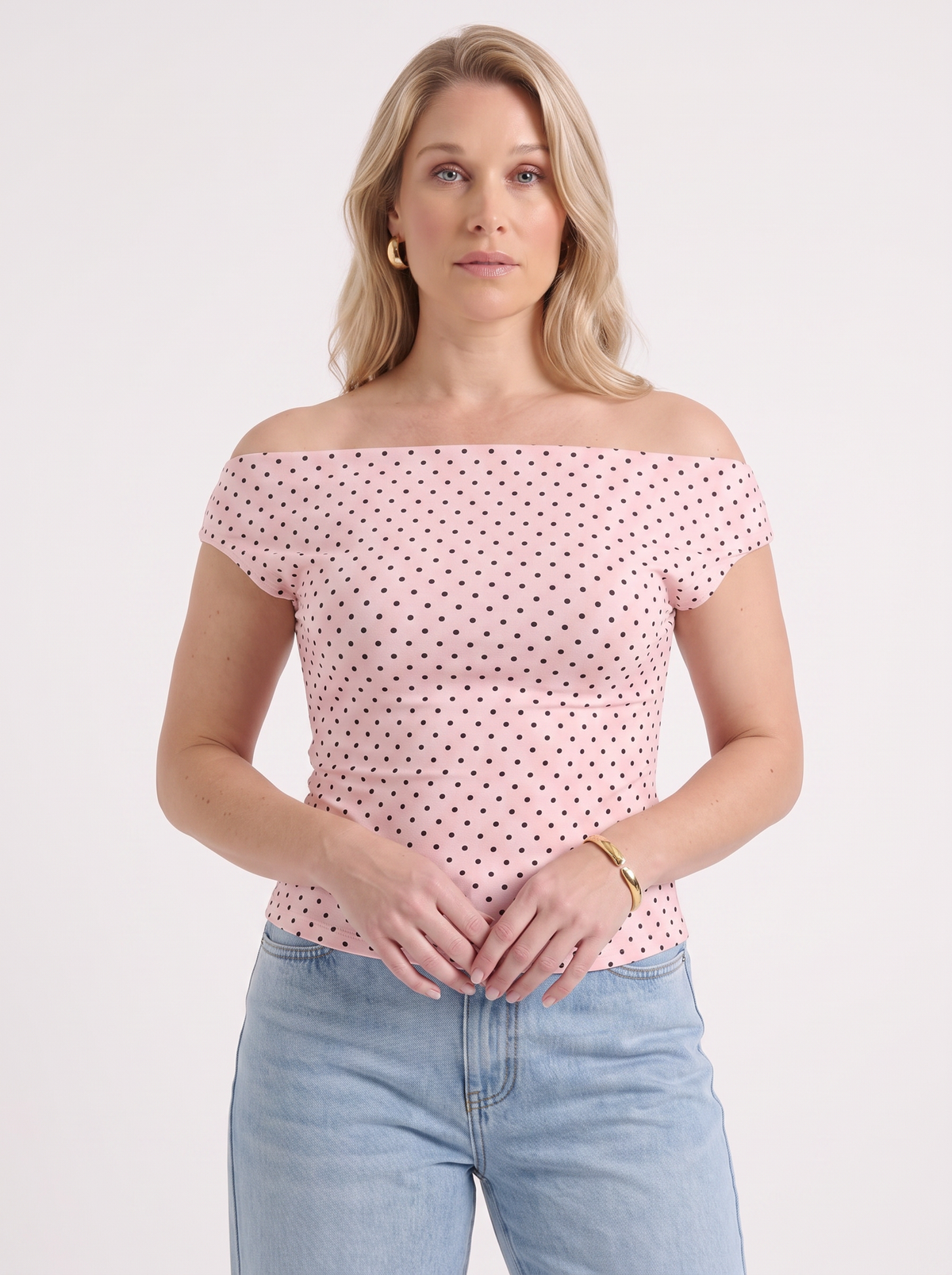 Brielle Printed Off Shoulder Top