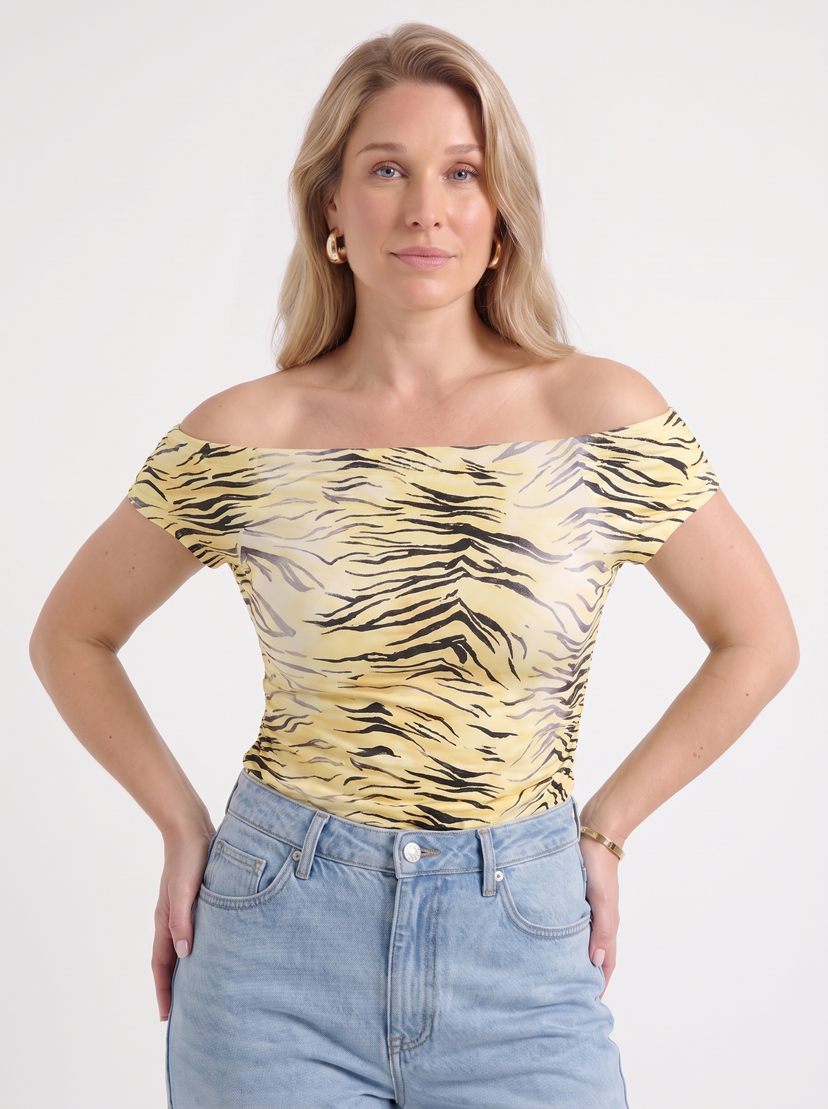 Brielle Printed Off Shoulder Top