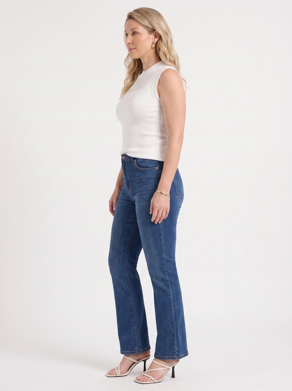 Gemma Mesh Panel Ribbed Top