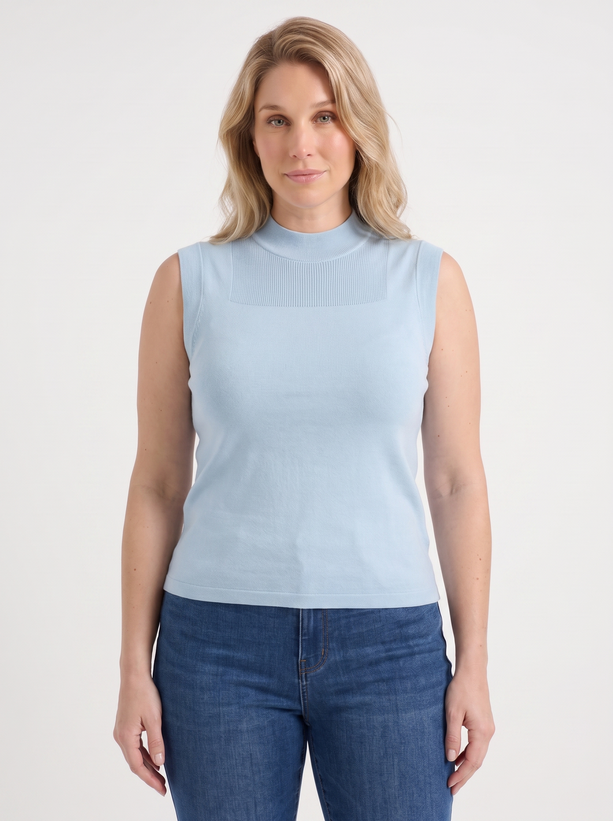 Gemma Mesh Panel Ribbed Top