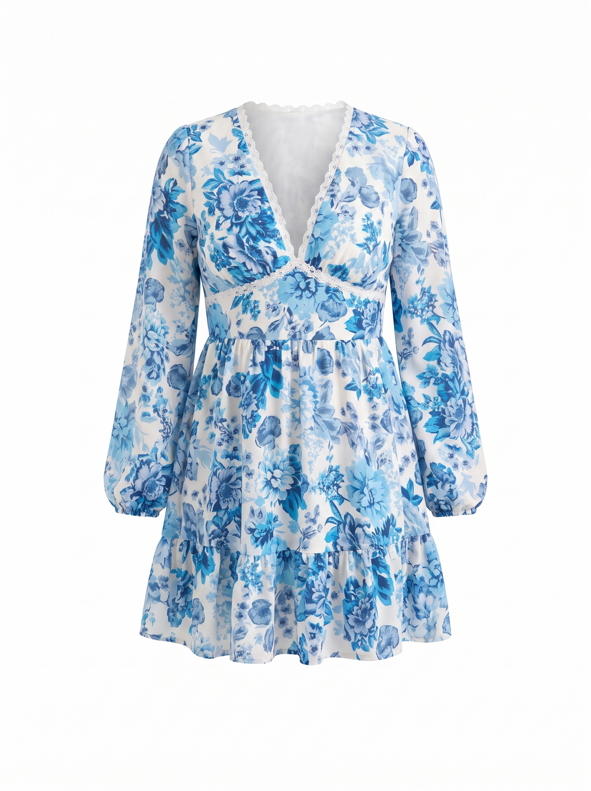 Kai Floral Balloon Sleeve Mini Dress