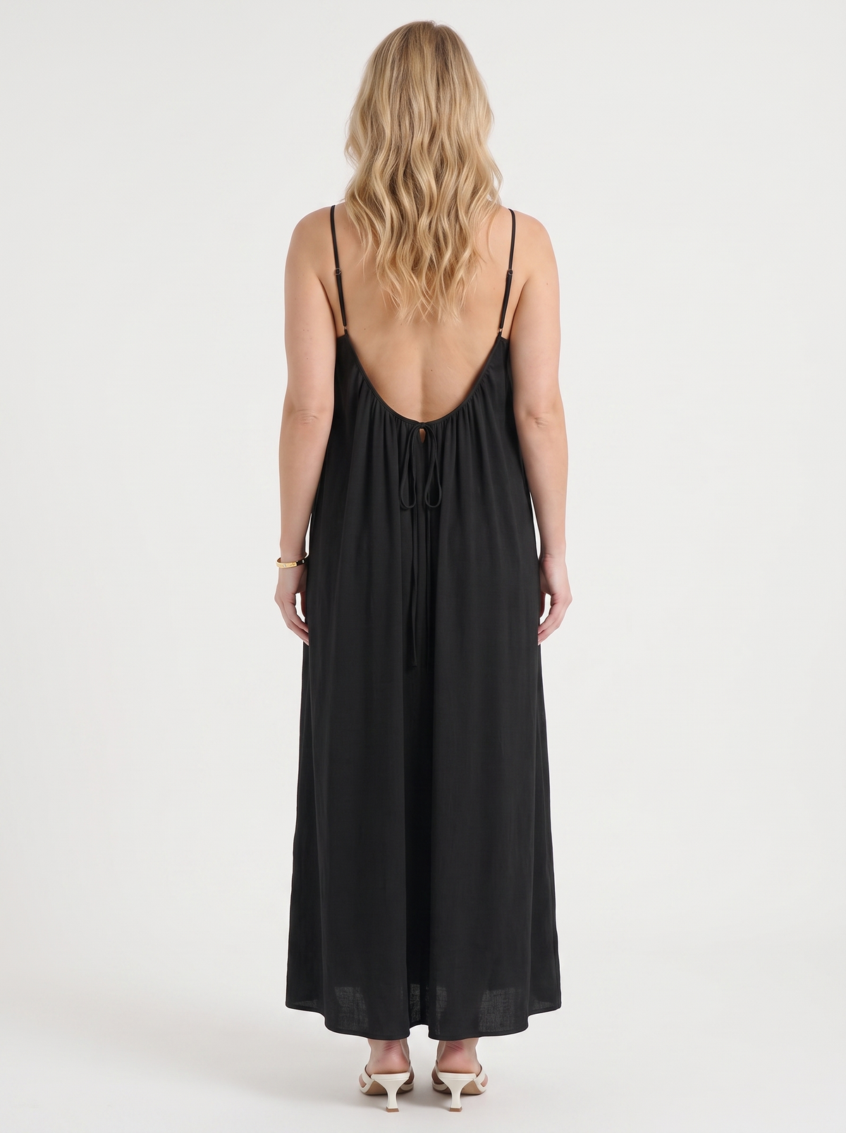 Darcy Ruched Neck Loose Maxi Dress