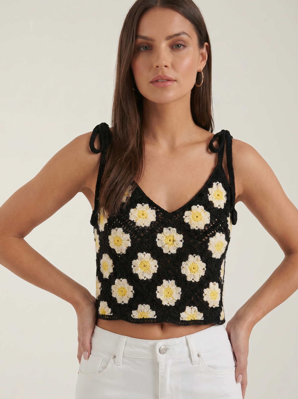 Gretchen Floral Crochet Cami Top