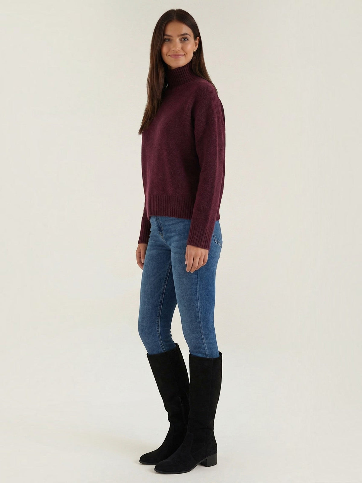 Andrea Fluffy Oversized Turtleneck Sweater