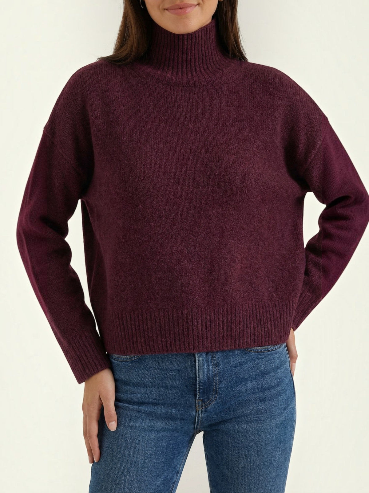 Andrea Fluffy Oversized Turtleneck Sweater