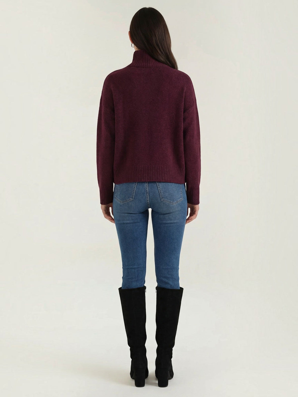 Andrea Fluffy Oversized Turtleneck Sweater