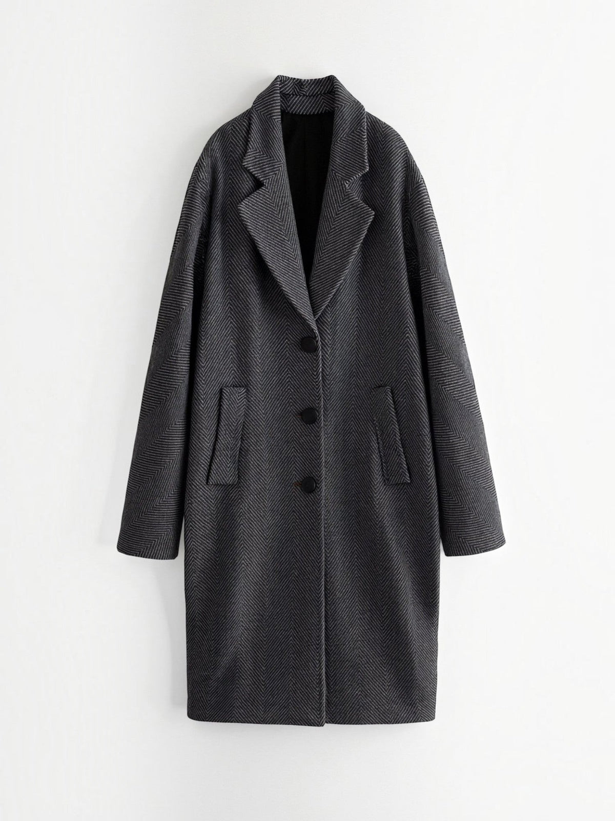 Ann Herringbone Oversized Coat