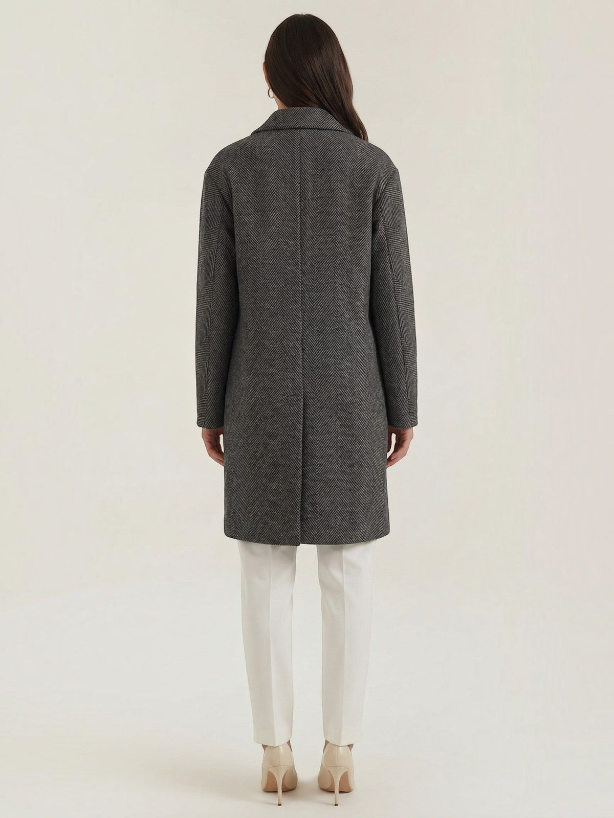 Ann Herringbone Oversized Coat