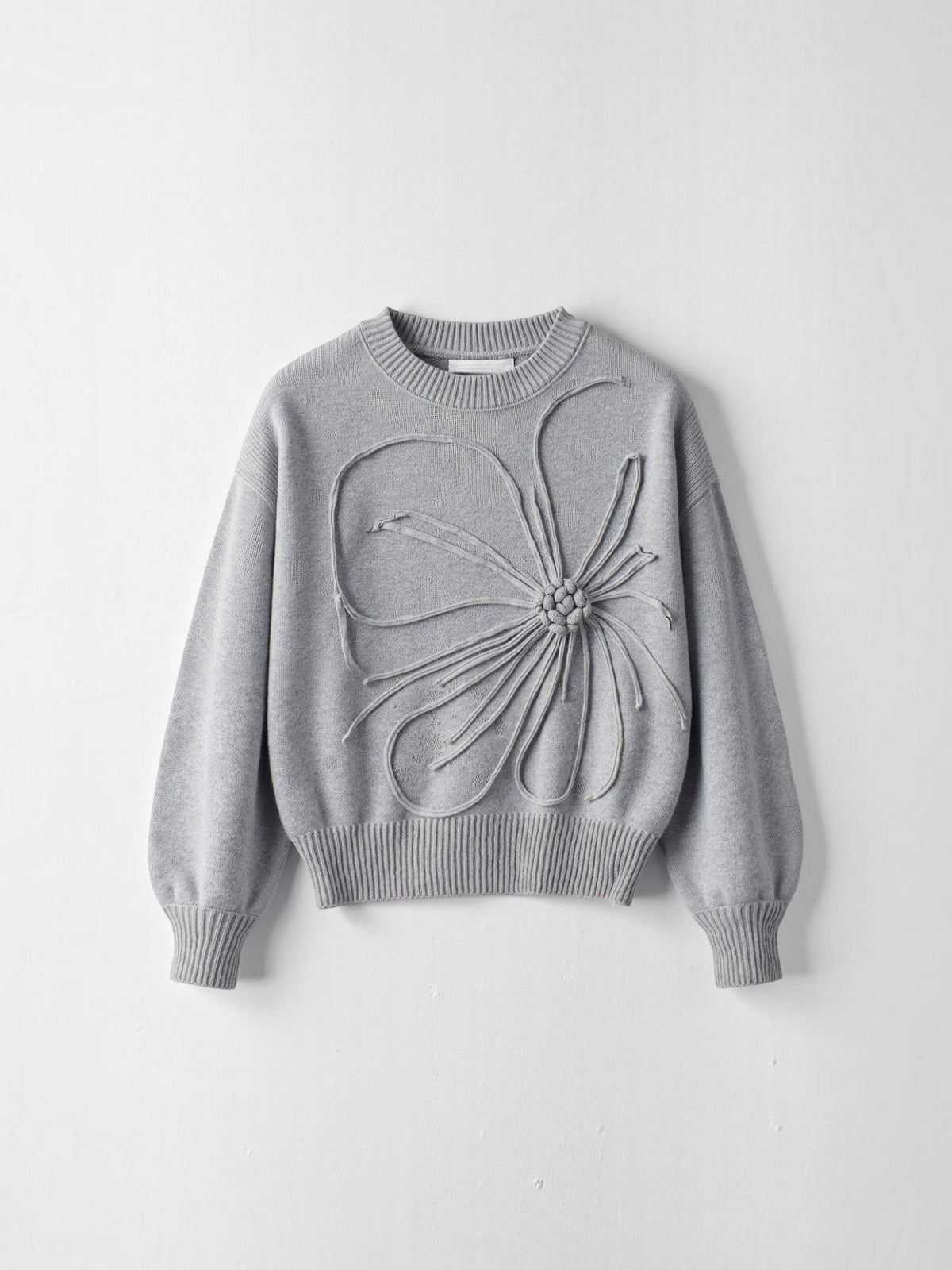 Annie 3D Floral Puff Sleeve Sweater