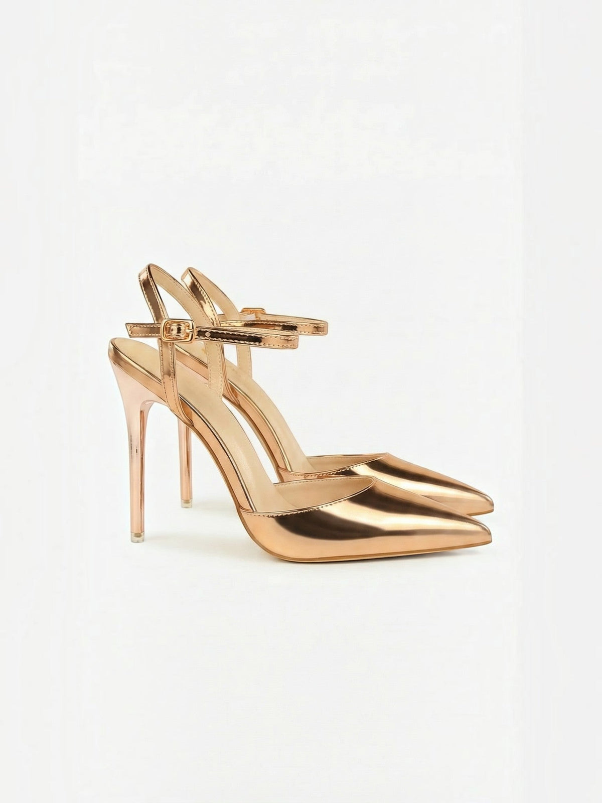Ashley Pointed Toe Ankle Strap Stiletto Heels