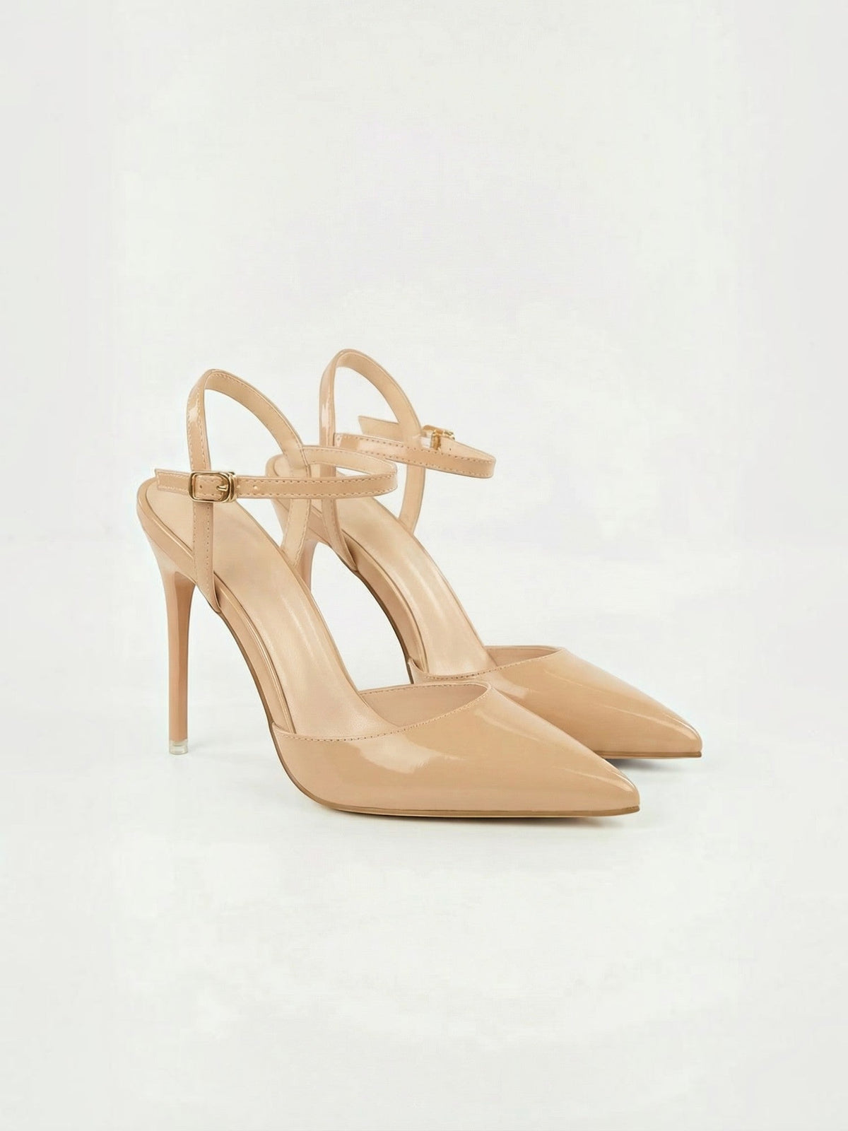Ashley Pointed Toe Ankle Strap Stiletto Heels