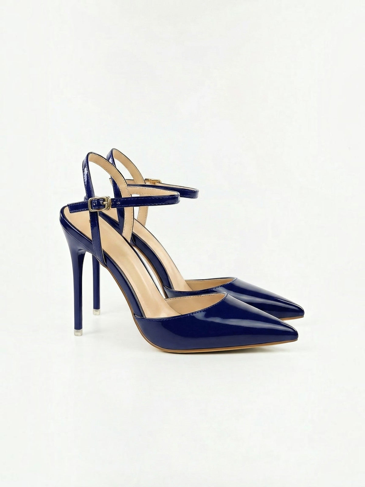 Ashley Pointed Toe Ankle Strap Stiletto Heels