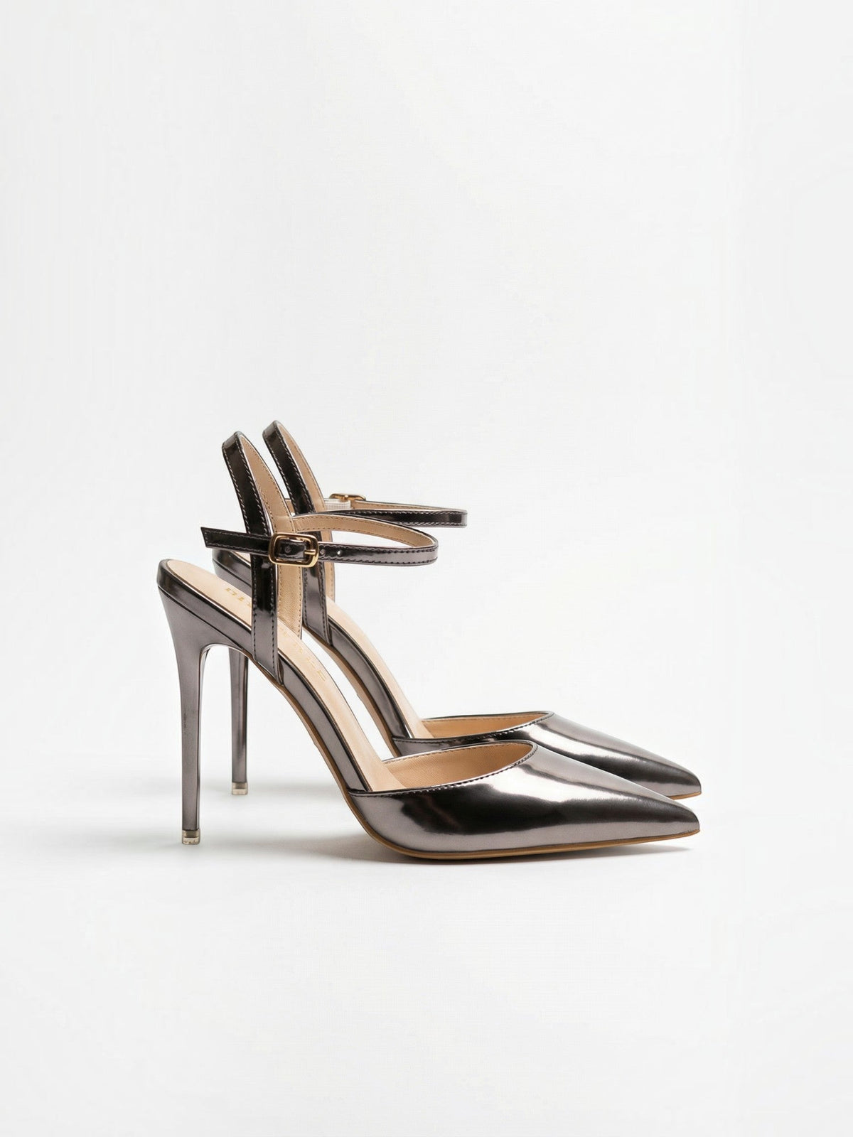 Ashley Pointed Toe Ankle Strap Stiletto Heels
