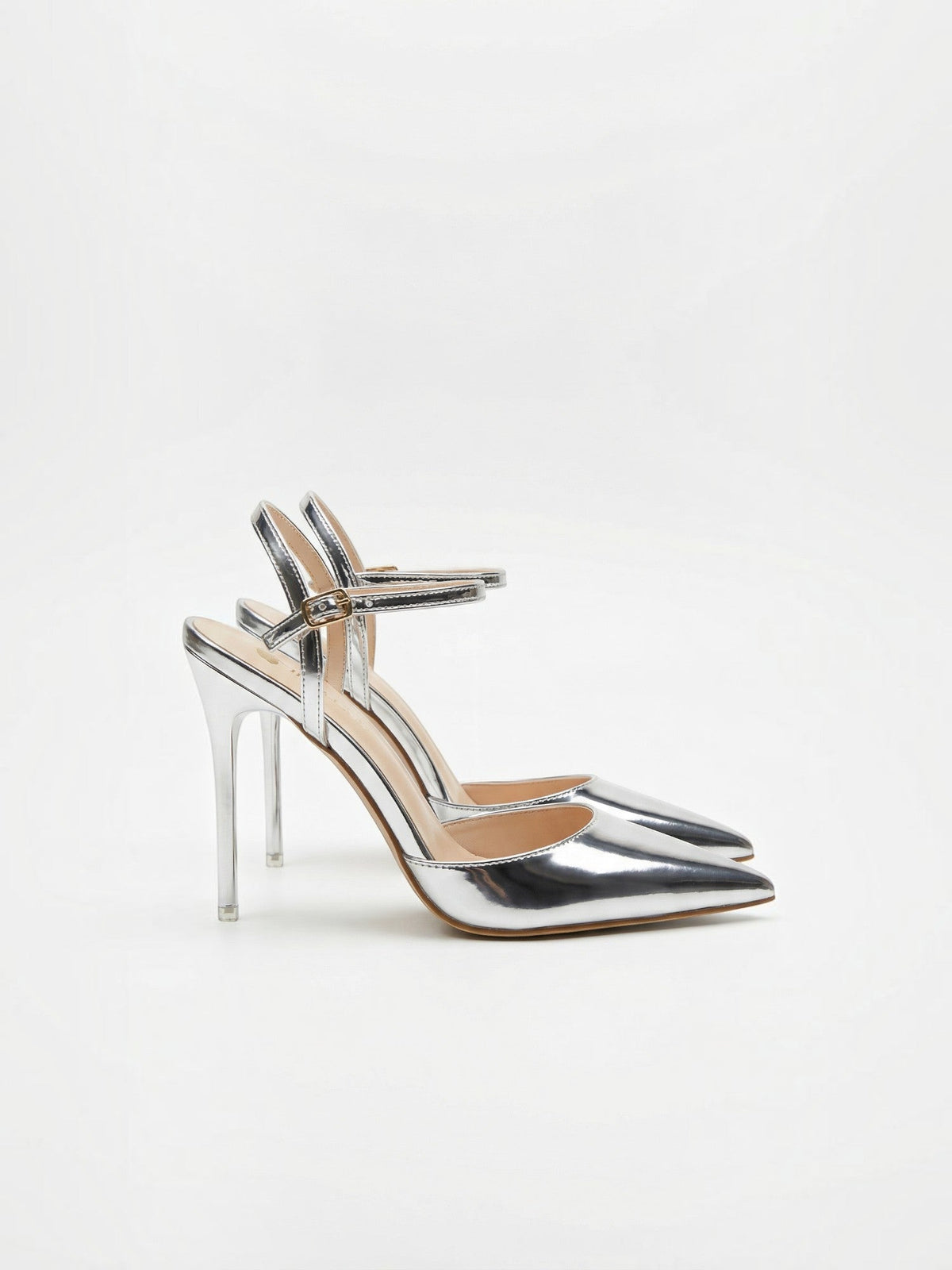 Ashley Pointed Toe Ankle Strap Stiletto Heels