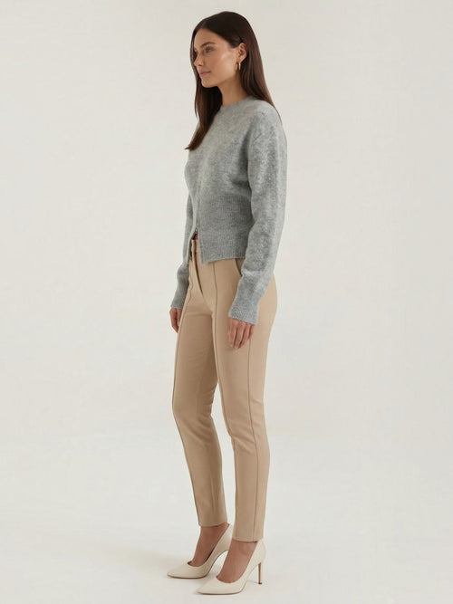 Beverly Fluffy Knit Half Zip Sweater