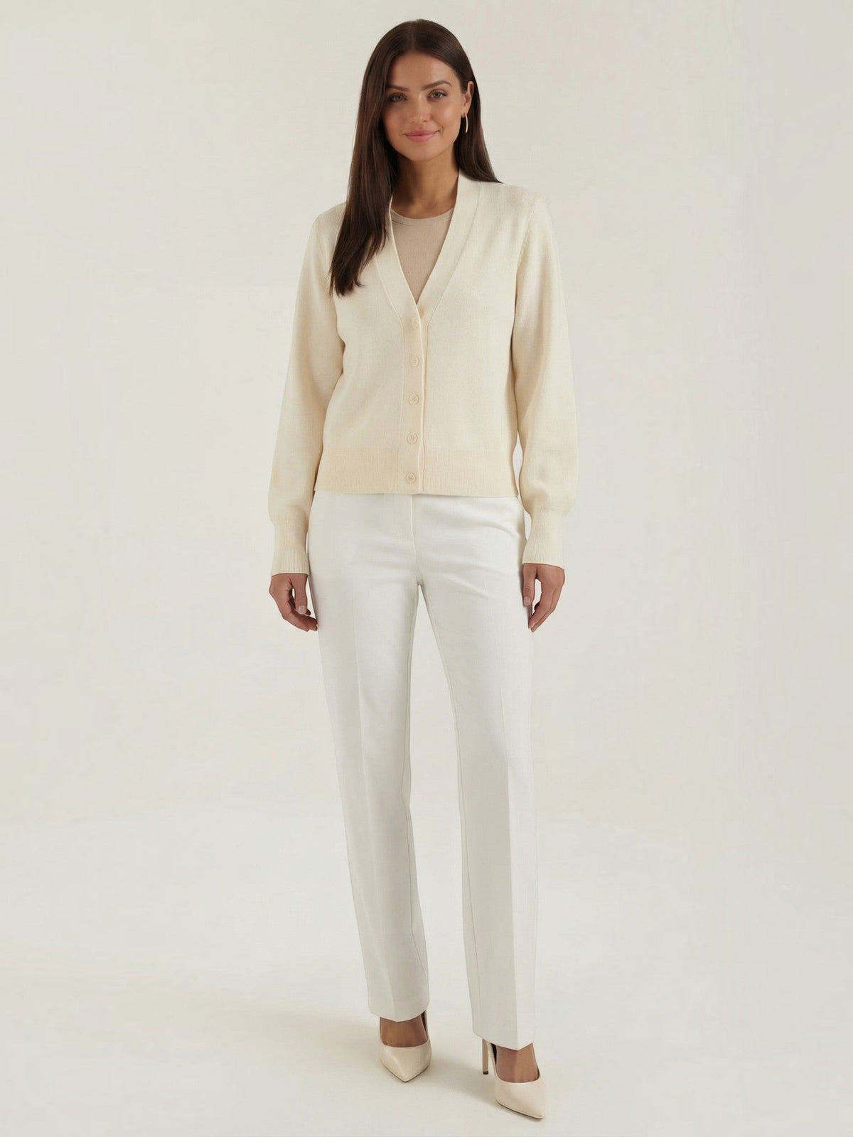 Bonnie Deep V Neck Button Cardigan