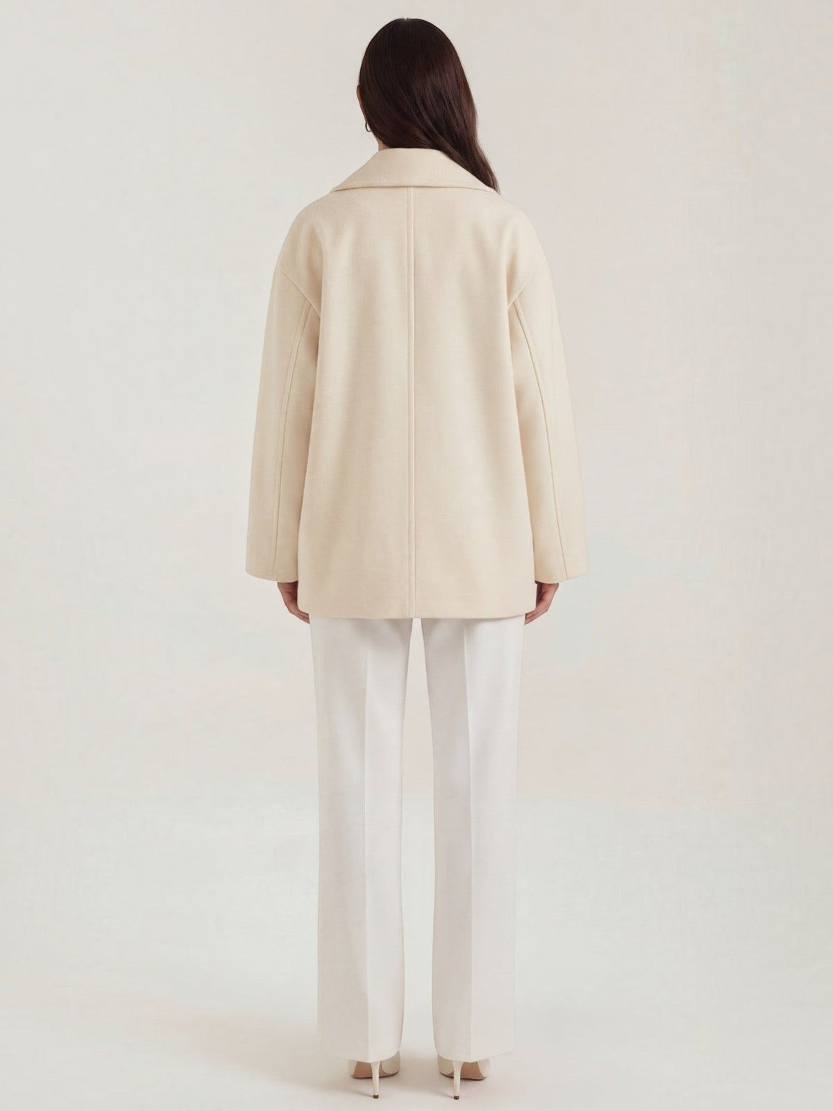 Carolyn Shawl Lapel Double Breasted Short Coat