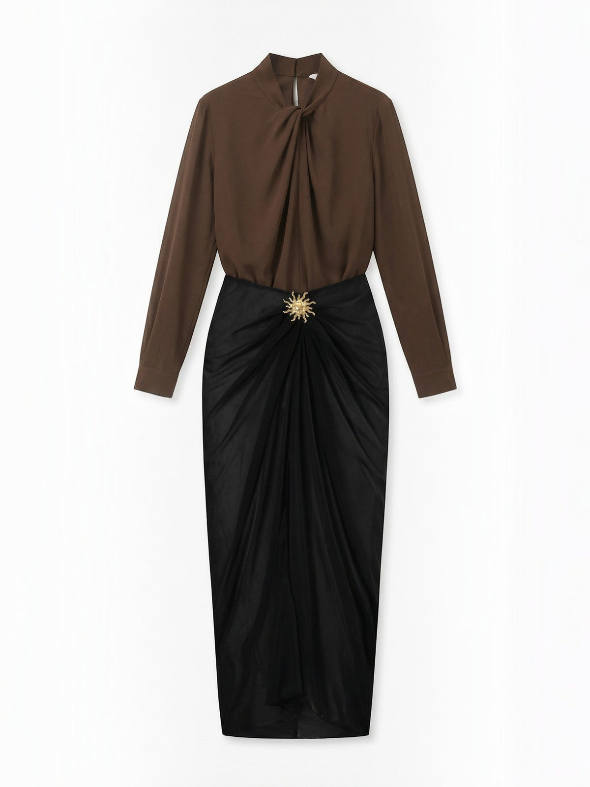 Clara Twist Detail Stand Collar Blouse