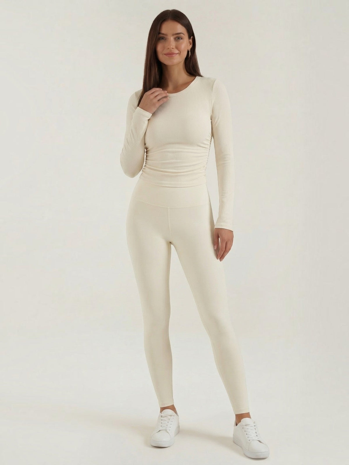 Dawn Ribbed Long Sleeve Crop Top