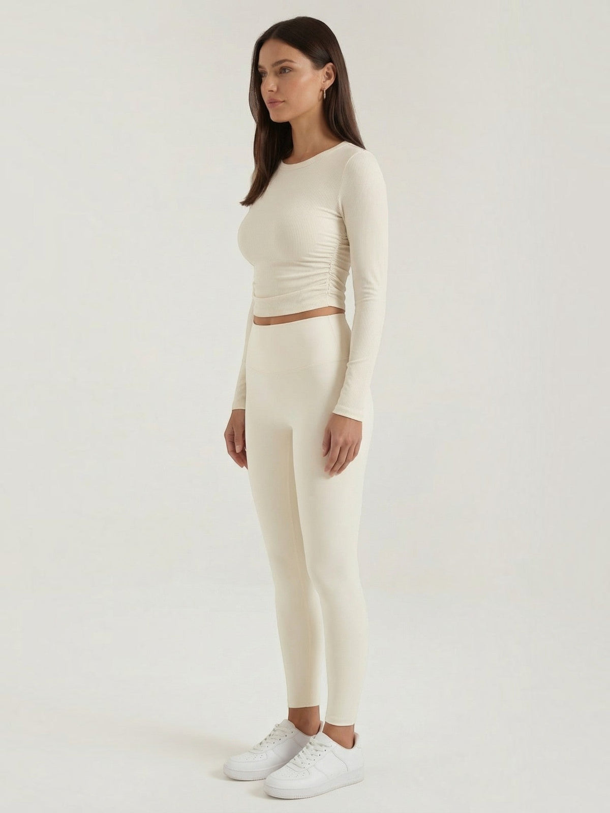 Dawn Ribbed Long Sleeve Crop Top