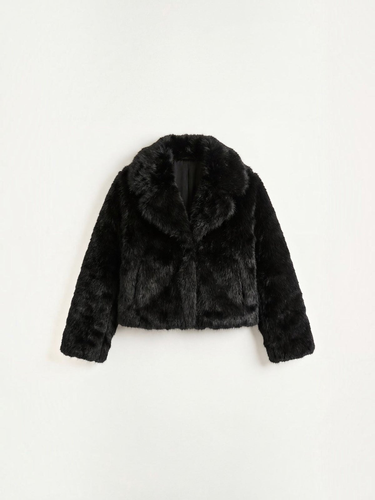 Debra Black Faux Fur Jacket