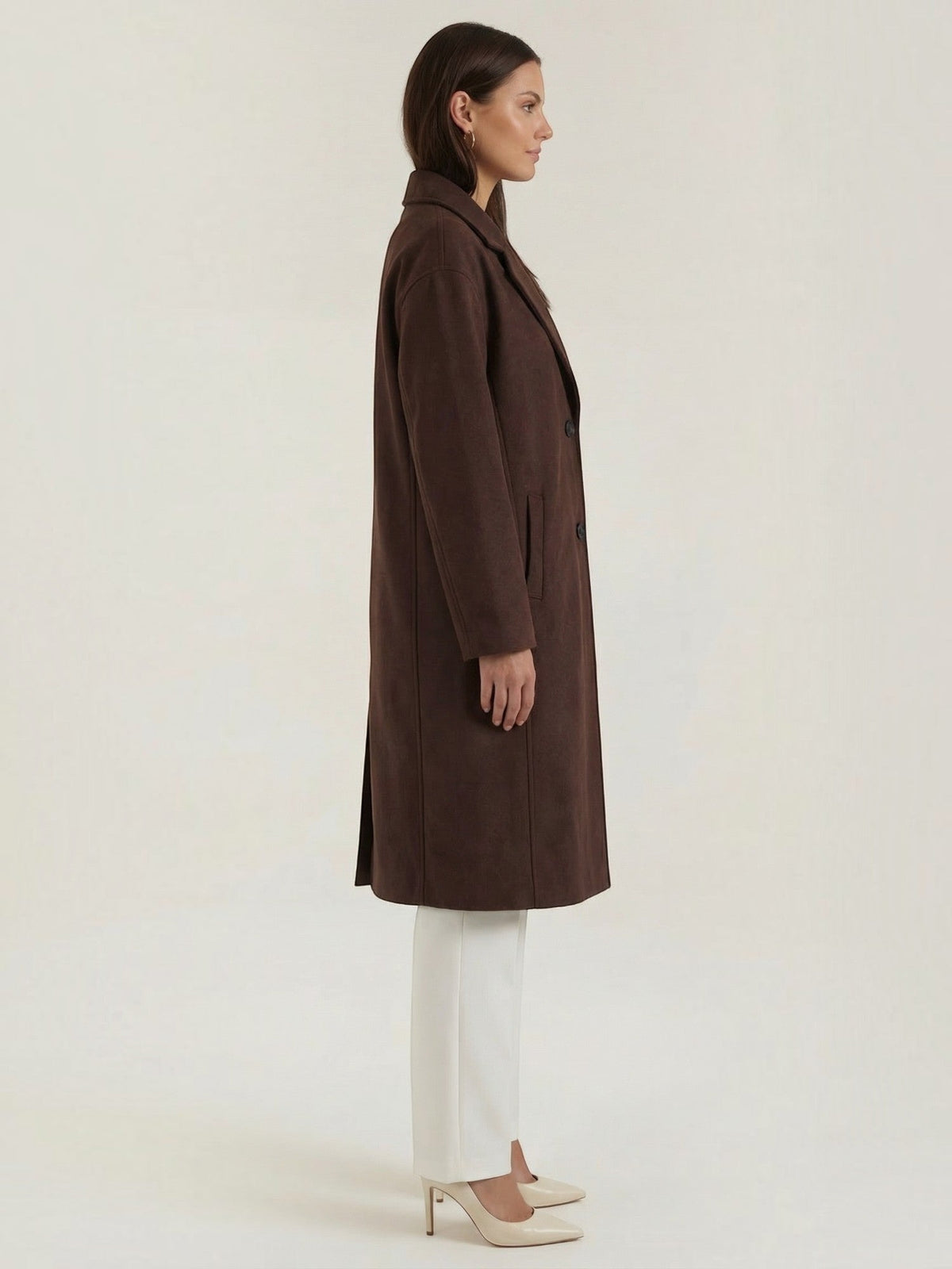 Diane Wool Look Oversized Long Coat