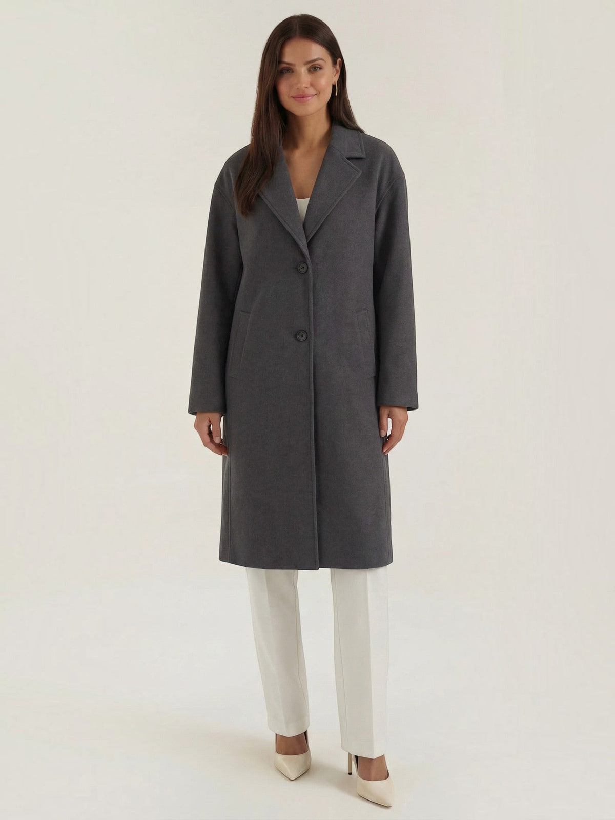 Diane Wool Look Oversized Long Coat